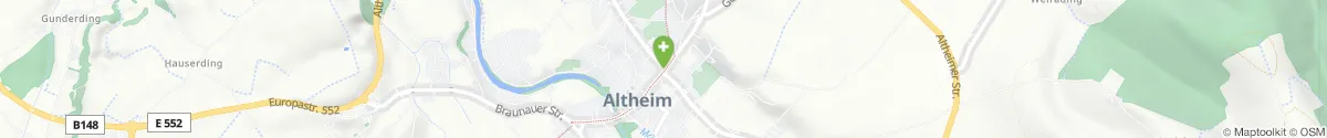 Map representation of the location for Stadtapotheke Altheim in 4950 Altheim